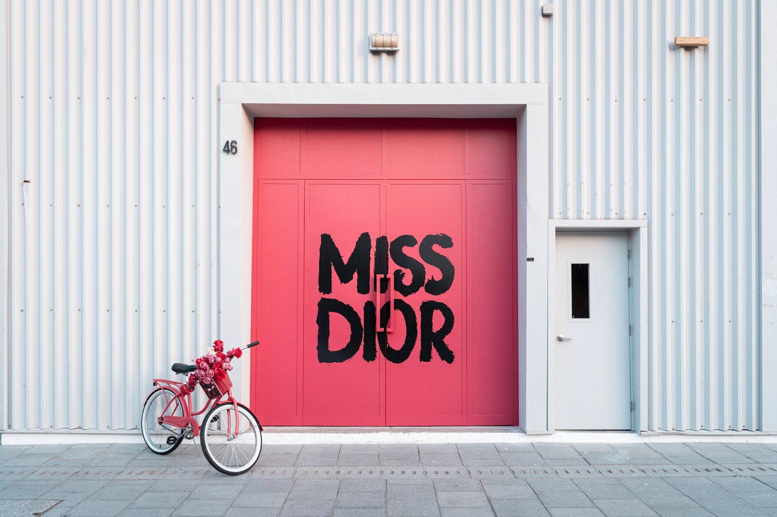 The pink Miss Dior entrance at Warehouse 46, Alserkal Avenue