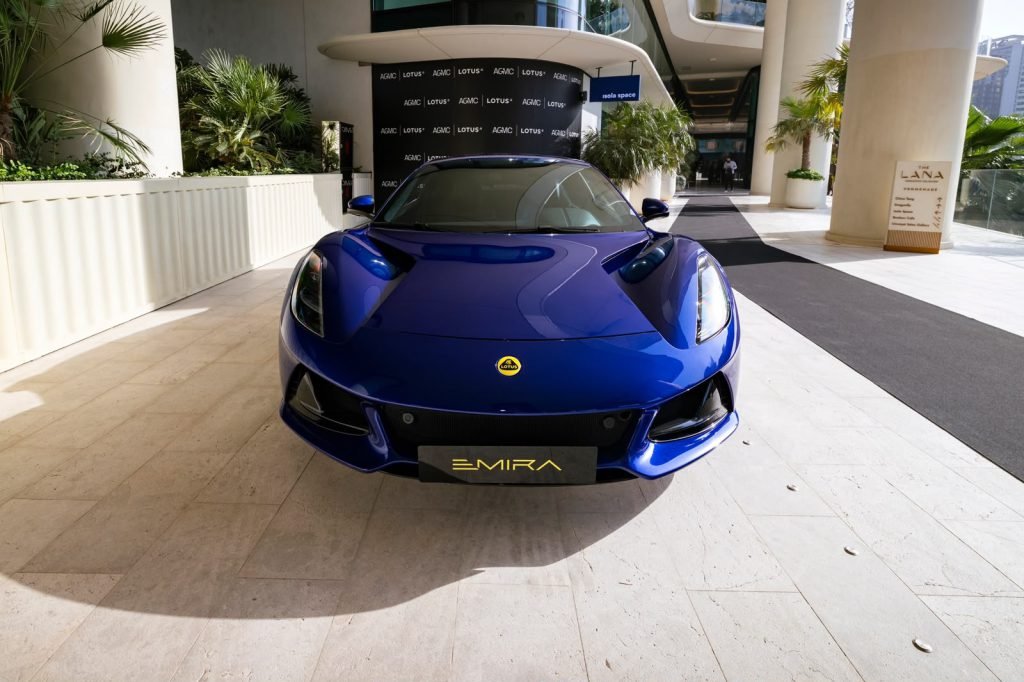 Lotus sports car on display at ISOLA Design Space